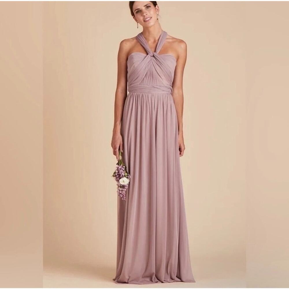 Birdy Grey Chicky Bridesmaid Dress XSmall Mauve Strapless Maxi Formal Gown NWT